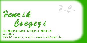 henrik csegezi business card